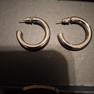 Elegant Silver Hoop Earrings